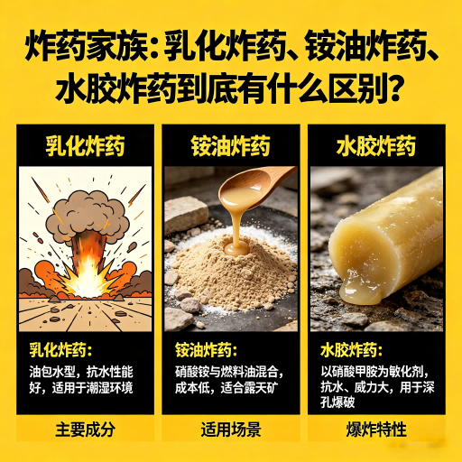 广西炸药家族：乳化炸药、铵油炸药、水胶炸药到底有什么区别？